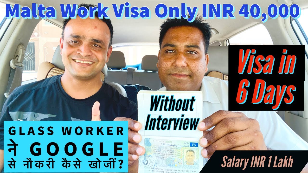 Malta Work Permit Only INR 40 000 Glass Worker Find Jobs Through 
