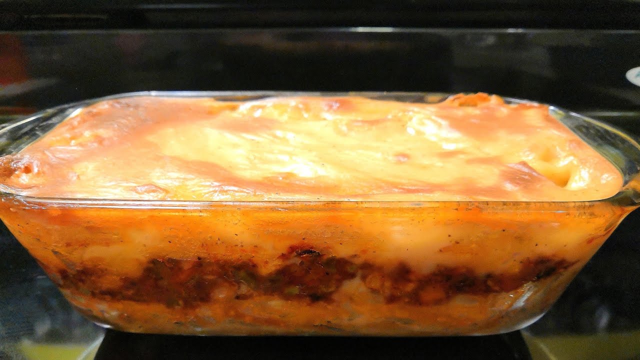 مكرونة بالبشاميل للنباتيين صيامي بحشوة مغذية جدا