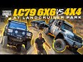LC79 6X6 vs 4X4 at Landcruiser Park! The Black Truck Vs The MEGA6