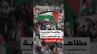 مظاهرة تضامنية مع فلسطين وغزة في المكسيك