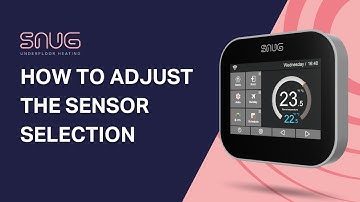 How to adjust the sensor selection on a Snug Touch Screen Thermostat