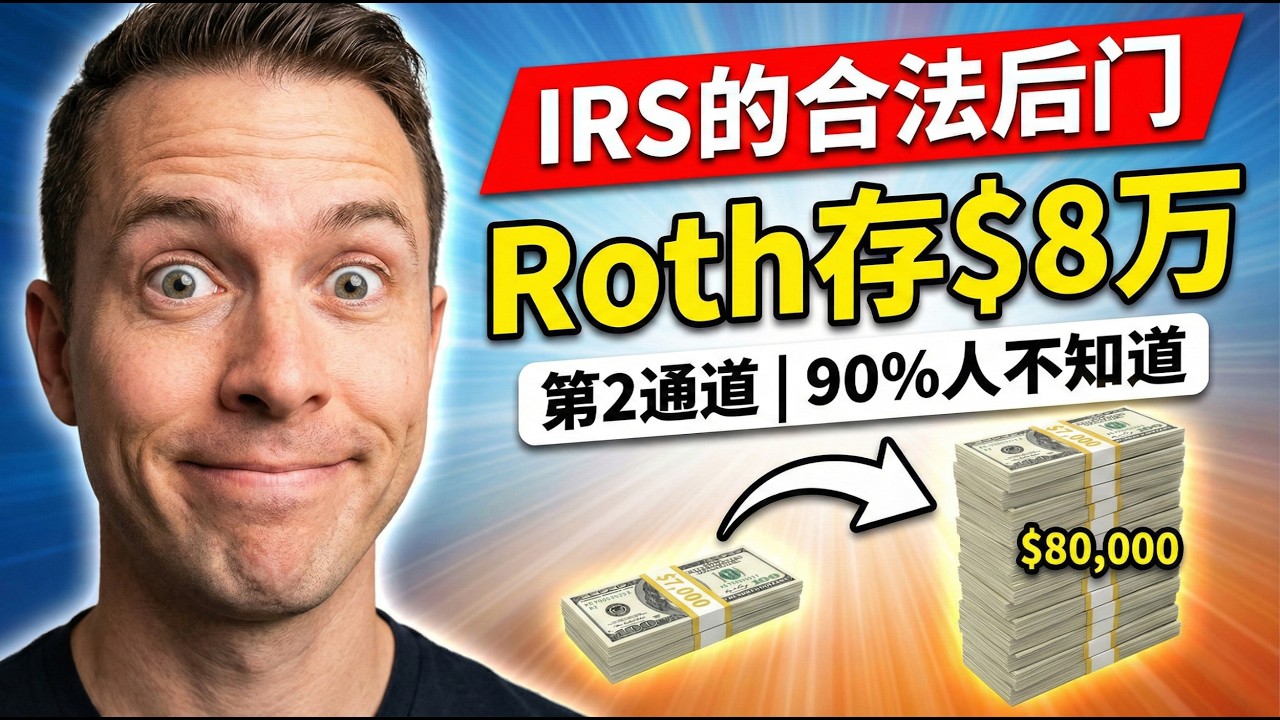 Roth年存$7千 vs $8万：90%高收入不知道，IRS批准的第2个通道！