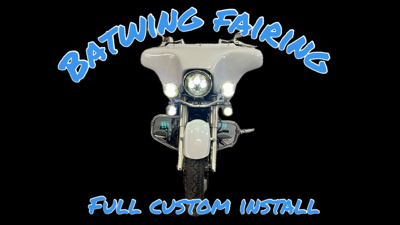 Yamaha batwing fairing. Full install - YouTube