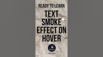 Best FREE Text Smoke Effect Tutorial for Beginners with HTML, CSS, and JS
