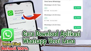 BARU!! Cara Download Aplikasi Whatsapp Versi Lama
