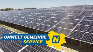 Photovoltaik im Land Niederösterreich - Umwelt-Gemeinde-Service