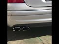 W211 E55 AMG with C63 mufflers and resonator delete.