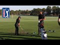 Tiger and Charlie Woods’ range session before the Pro-Am at PNC Championship