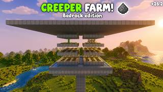 The Easiest CREEPER FARM in Minecraft Bedrock 26.2 (Infinite Gunpowder)