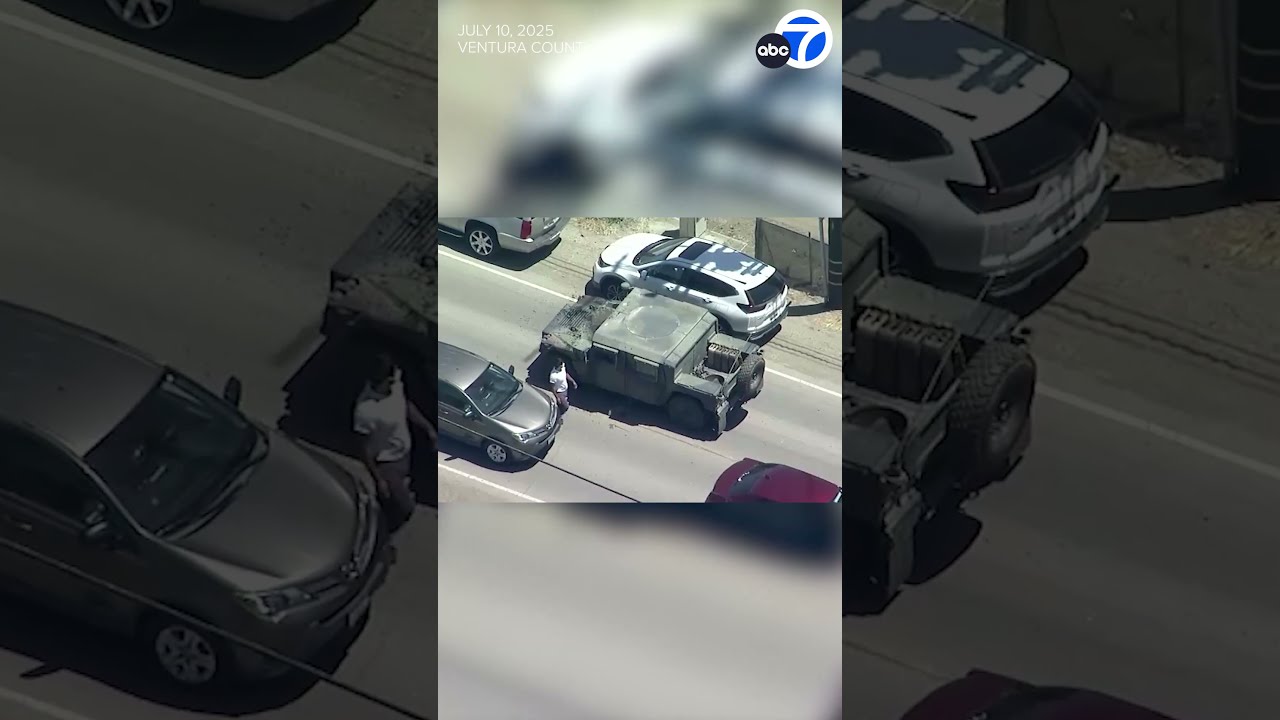 Protesters Step In Front Of Military Vehicles During Immigration Raid At SoCal Farm