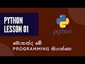 Python lesson 1 Beginners|A/L |මොකක්ද මේ Programming කියන්නේ