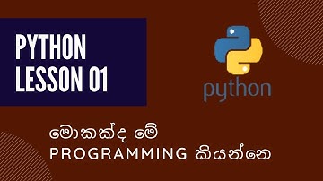 Python lesson 1 Beginners|A/L |මොකක්ද මේ Programming කියන්නේ