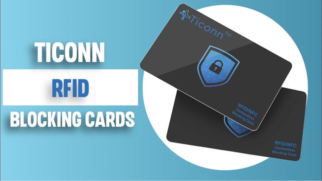 TICONN RFID Blocking Cards - 4 Pack, Premium Contactless NFC Debit Credit  Card Passport Protector Blocker Set for Men & Women, Smart Slim Design