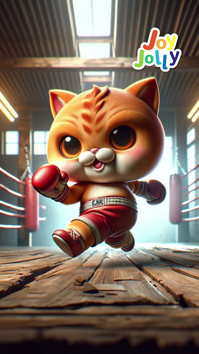 Chubby Cut Cat Boxer Champion 🥊🥊  #cartoon #cat #funny #catlover