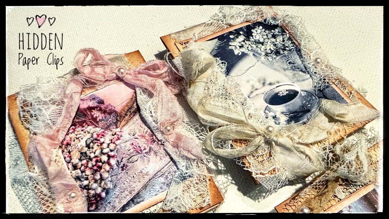 Спрятанные скрепки — пошаговое руководство — скрапбукинг — канцелярские товары