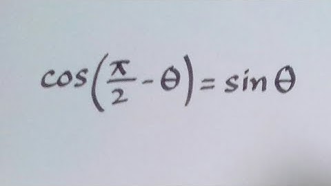 cos ( π/2 - θ ) = sin θ || Urdu