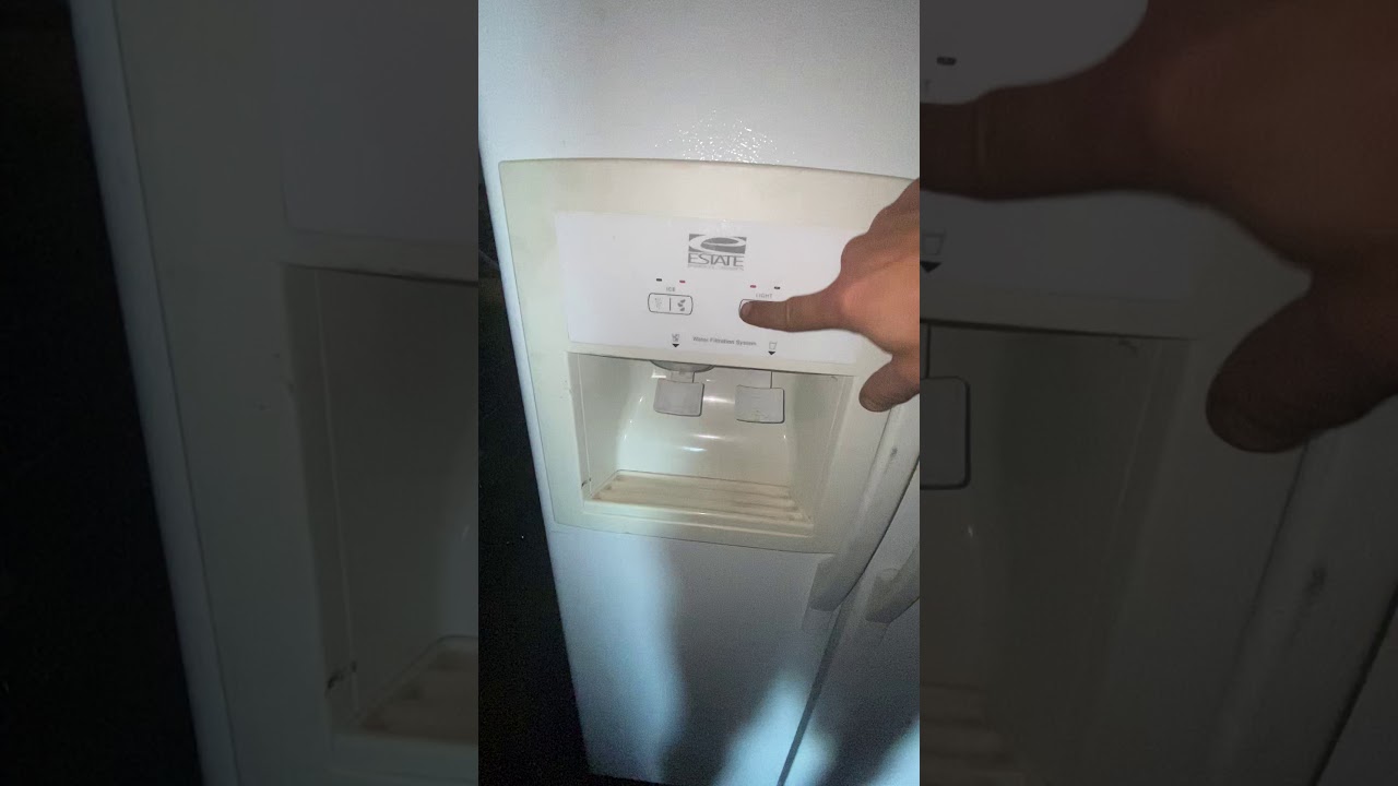 Estate T525AFXKO04 Refrigerator & Freezer Combo, Filtered Ice and Water Dispenser, On Casters.