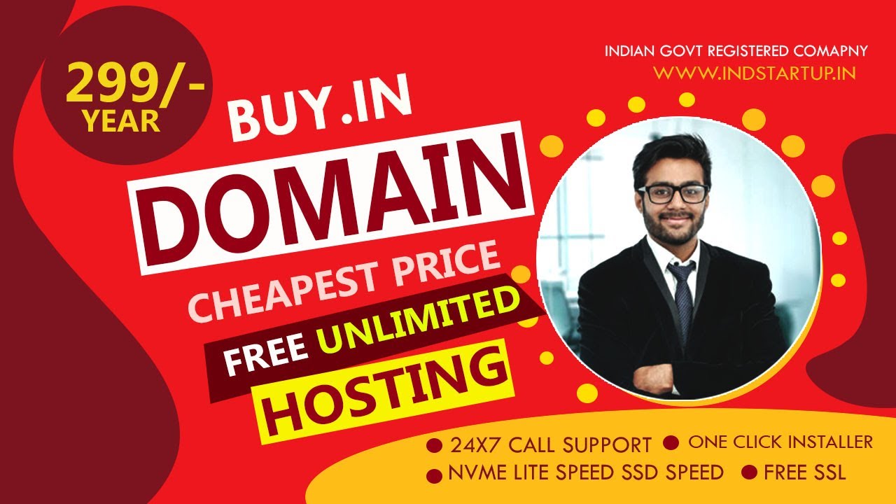 Buy Cheap Domain Just 299 | Free Unlimited Hosting Offer 2022 | INDstartup