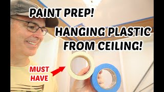 🎨 How to Prep a Room Before Painting | Hang Plastic & Tape Like a Pro (Clean Paint Lines Every Time)