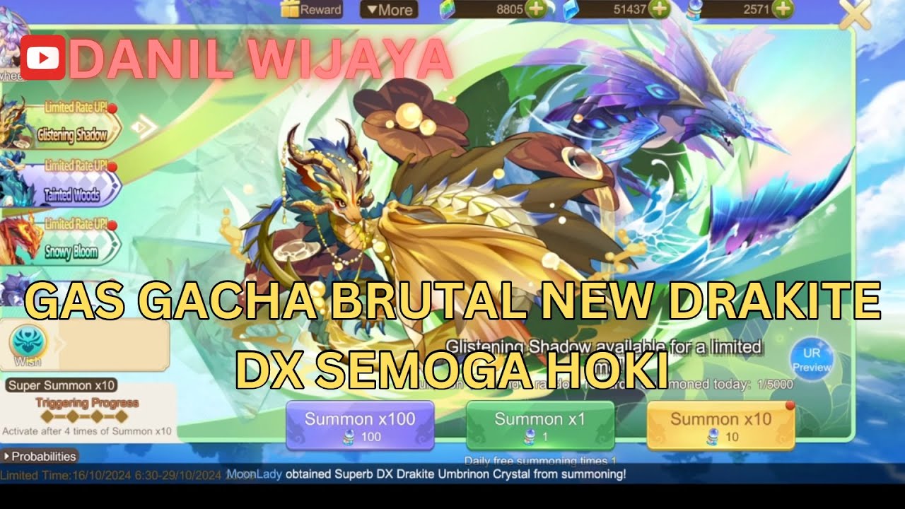 GAS GACHA BRUTAL NEW DRAKITE DX SEMOGA HOKI - DRACONIA SAGA - YouTube