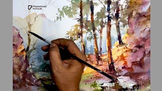   The Magic of Evening Light in Watercolor | painting tutorial from prakashanputhur
