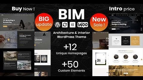 BIM - Architecture WordPress theme demo install & Elementor builder