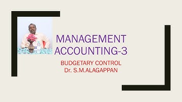 B.Com/M.Com/CA - MANAGEMENT ACCOUNTING - PY QUESTIONS - VIDEO - 3 - BUDGETARY CONTROL - 1