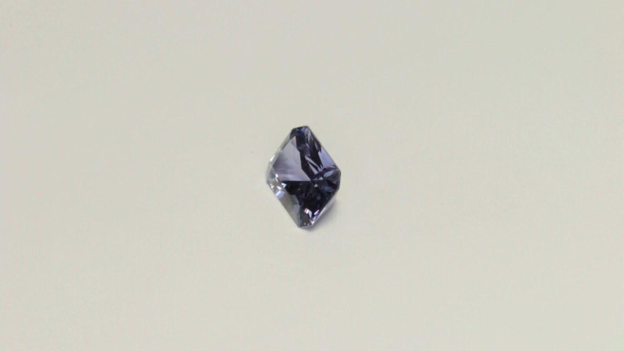 0.656 Carat Violet Sapphire Radiant 6.05 x 4.17 mm Heated Loose Stone