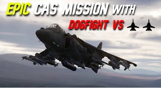 DCS | Epic CAS Mission With Dogfight vs F-14 Tomcats | AV-8B Harrier II | Operation Grayflag