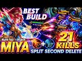 21 KILLS Super Aggressive Miya Gameplay Split Second 