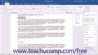 Word 2016 Tutorial Clearing Styles from Text Microsoft Training
