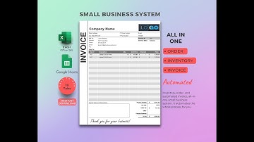 Excel smart invoice template, Google sheets template, instant download