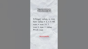 Accenture pseudo code #1 👍 Comment your ans🔥