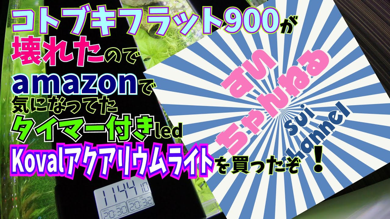 アマゾンでタイマー付きkovalアクアリウムledライトを買ったぞ Youtube