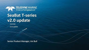 SeaBat T-Series v2.0 update. Introduction and demo