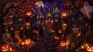 Enter If You Dare? 🎃 Haunted Halloween House Ambience | Spooky Halloween Jazz & Ghostly Night Sounds