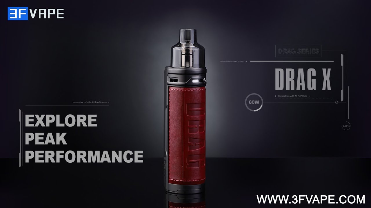 Buy Authentic VOOPOO DRAG X 80W VW Mod Pod System Kit Silver White