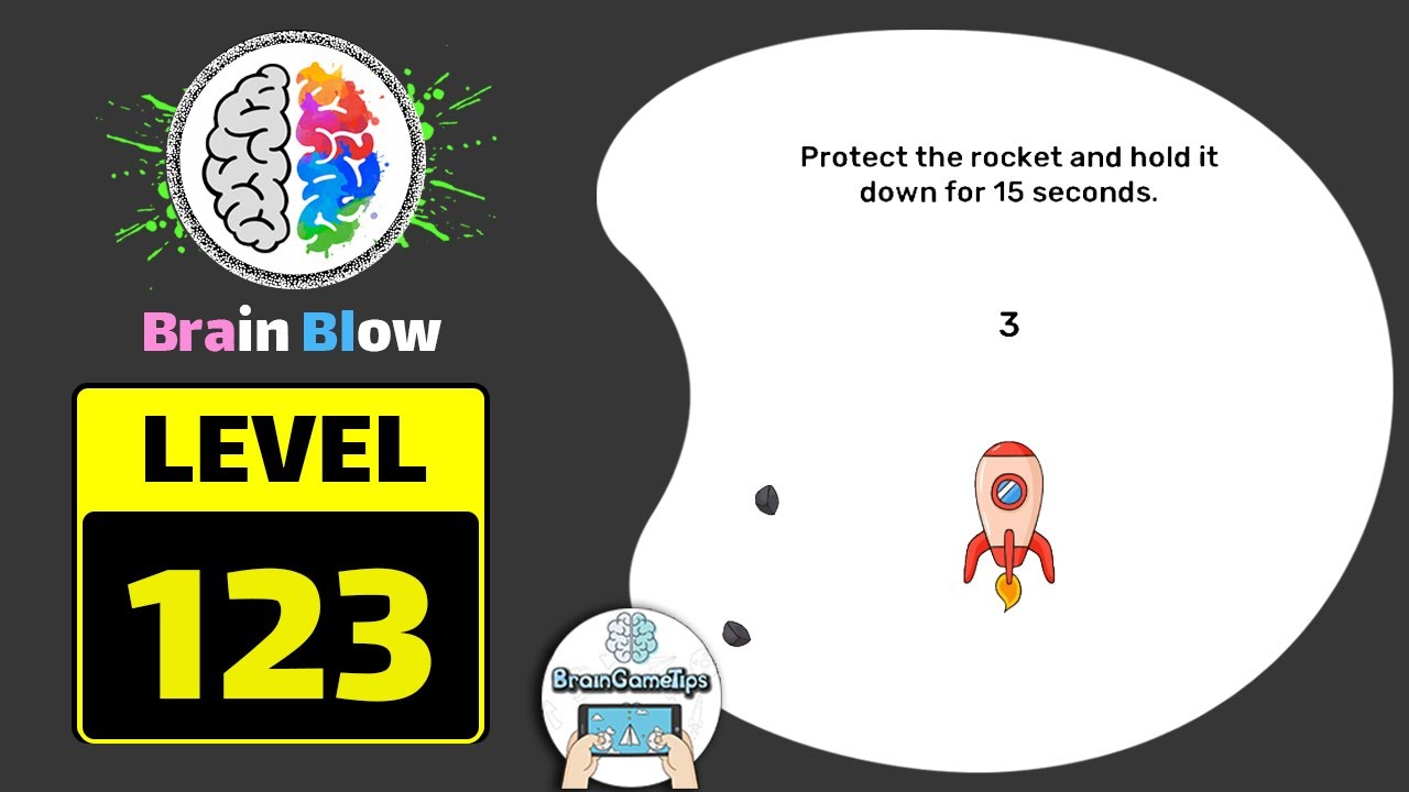 Brain Blow: Genius IQ Test - Level 123 Protect The Rocket Answer