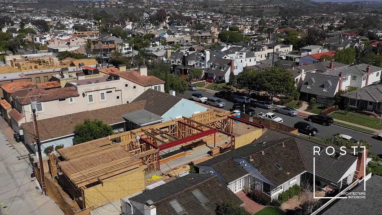 Rost Architects - Construction Drone Footage of a Custom Home in Newport Beach CA