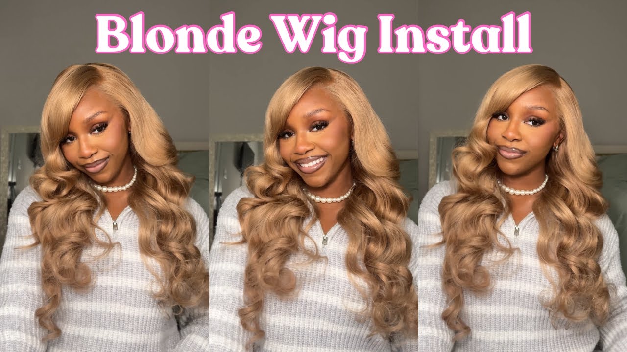 Old Money Blonde! | 13*4 transparent lace milk tea color body wave wig 26”| Megalook Hair