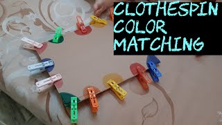 Clothespin color matching activity| mini clothespin craft idea| #diy clothespin art #germansubtitle