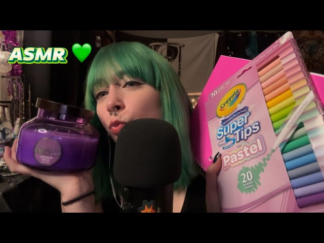 ASMR Chatty Tapping 💚 (Glass/Plastic/Writing Sounds)