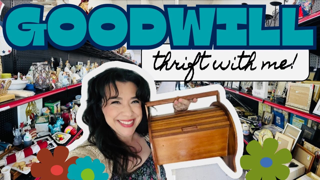 Vintage Sewing Baskets And Rare Brass | GOODWILL THRIFT STORES IN NEBRASKA | Thrifting Vlog