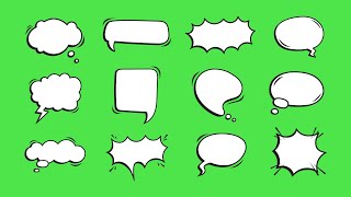 Speech Bubble Green Screen Animation Green Screen Doodle Green Screen