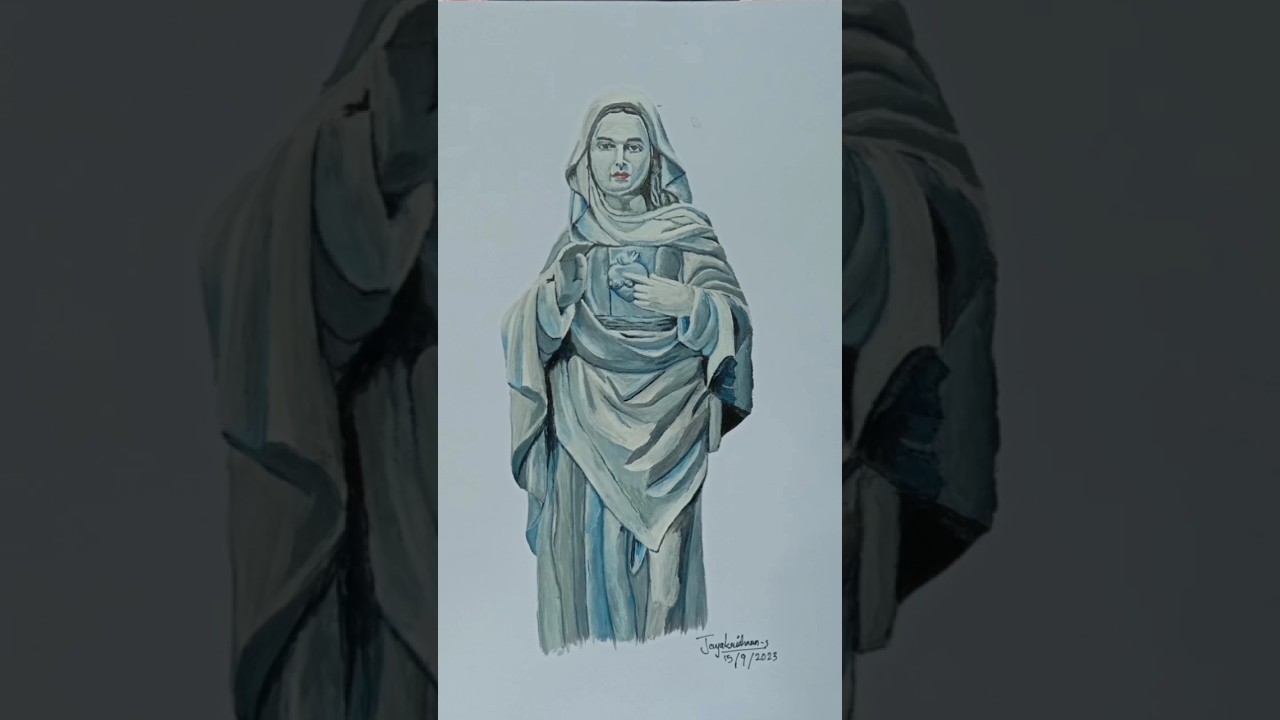 Mother Mary✨ New Painting 🖌 Mathavu // JKST ARTS 