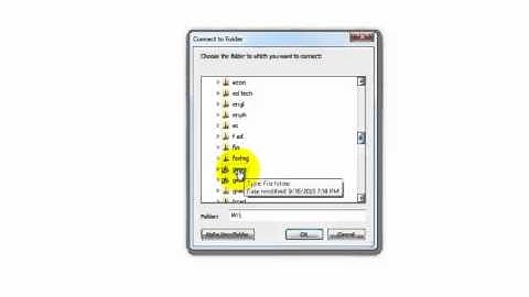 Establishing a Folder Connection