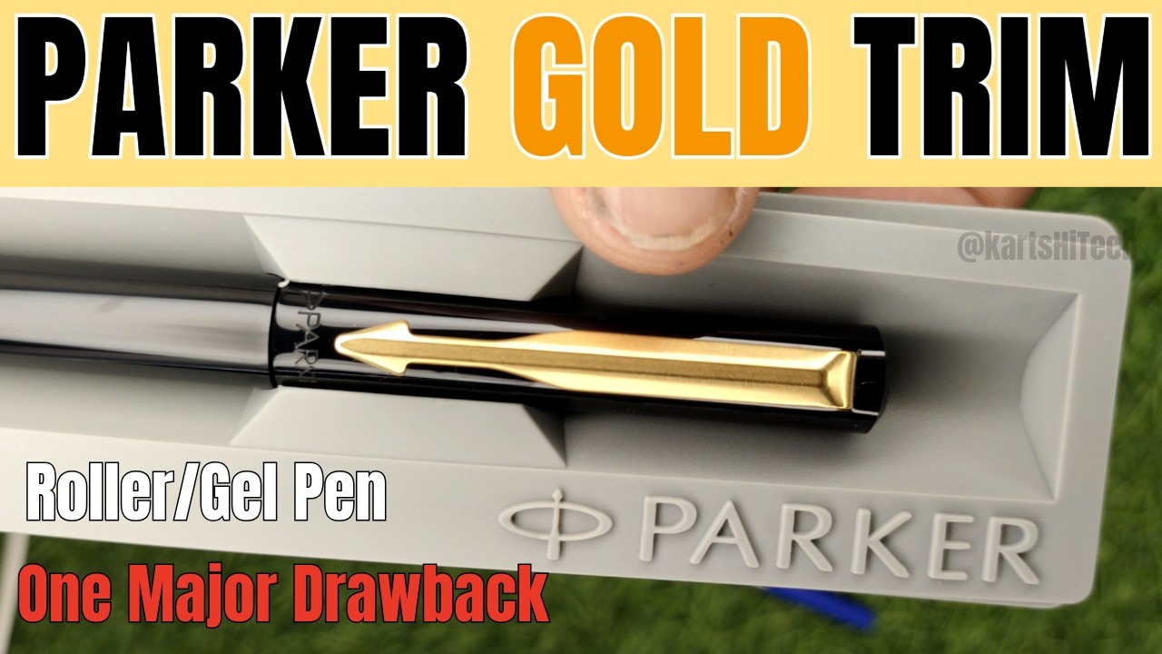 Parker Vector Gold Trim Roller Pen Review | Unboxing & Writing Test