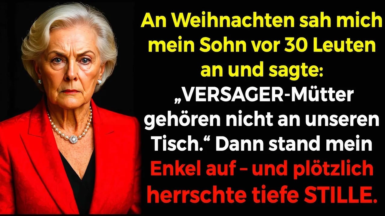 Wir saßen zu dritt am Weihnachtstisch, als mein eigener Sohn das Tablett mit den Maultaschen von sich schob, die ich zwei Tage lang liebevoll zubereitet hatte. Vor dreißig Gästen sah er mich an...