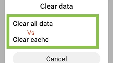 Clear Data Vs Clear Cache Android?