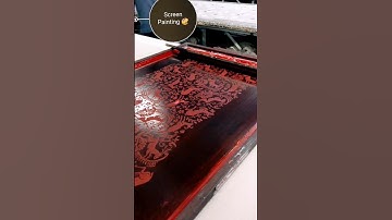 Screen Printing 🖌️🖌️ #homescience #textile #shots #shortsfeed #shortvideo #youtubeshorts